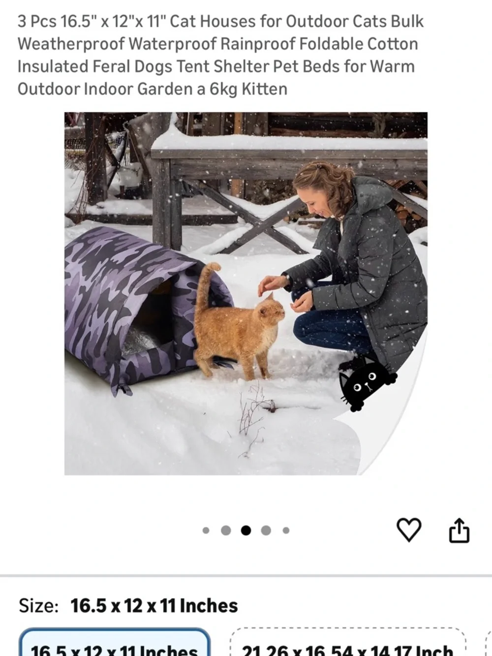 Cat beds (2) - outdoor, brand new, never used - purchased from Amazon